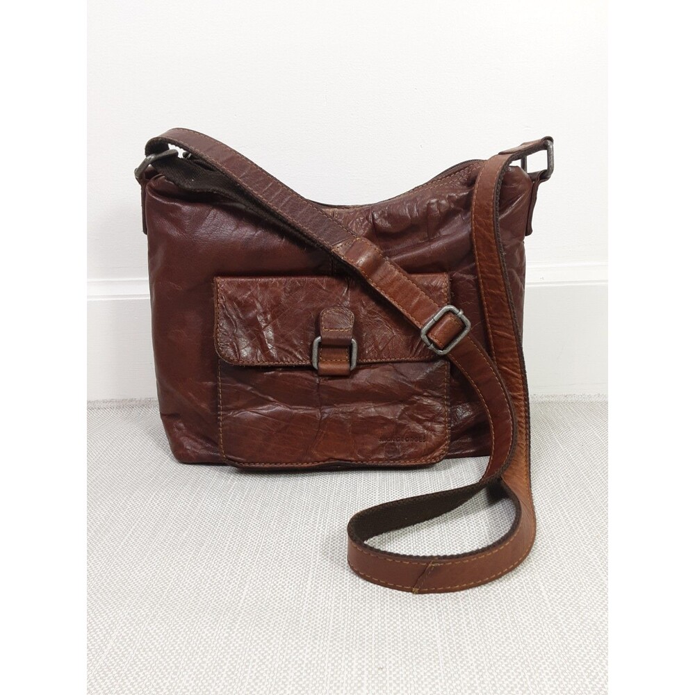 Jack Georges Voyager Crossbody Bag Brown Leather Shoulder Handbag